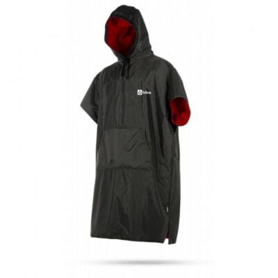 Follow Hooded Rain Towelie Poncho - Black