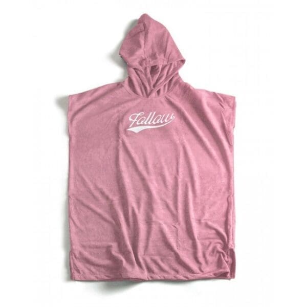 Follow Hooded Towelie Poncho - Pink