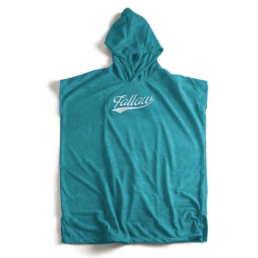 Follow Hooded Towelie Poncho - Teal