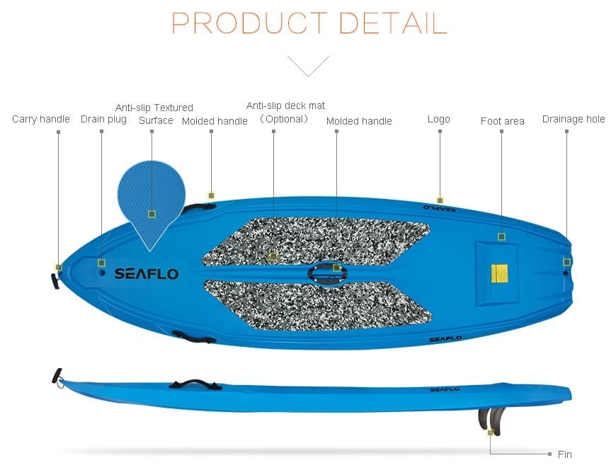 SeaFlo SUP Board 9'6''Polyethylene Orange