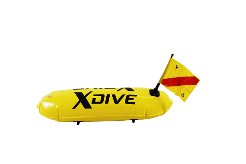 XDive Σημαδούρα PVC 0.4mm μονού θαλάμου με φουσκωτή σημαία